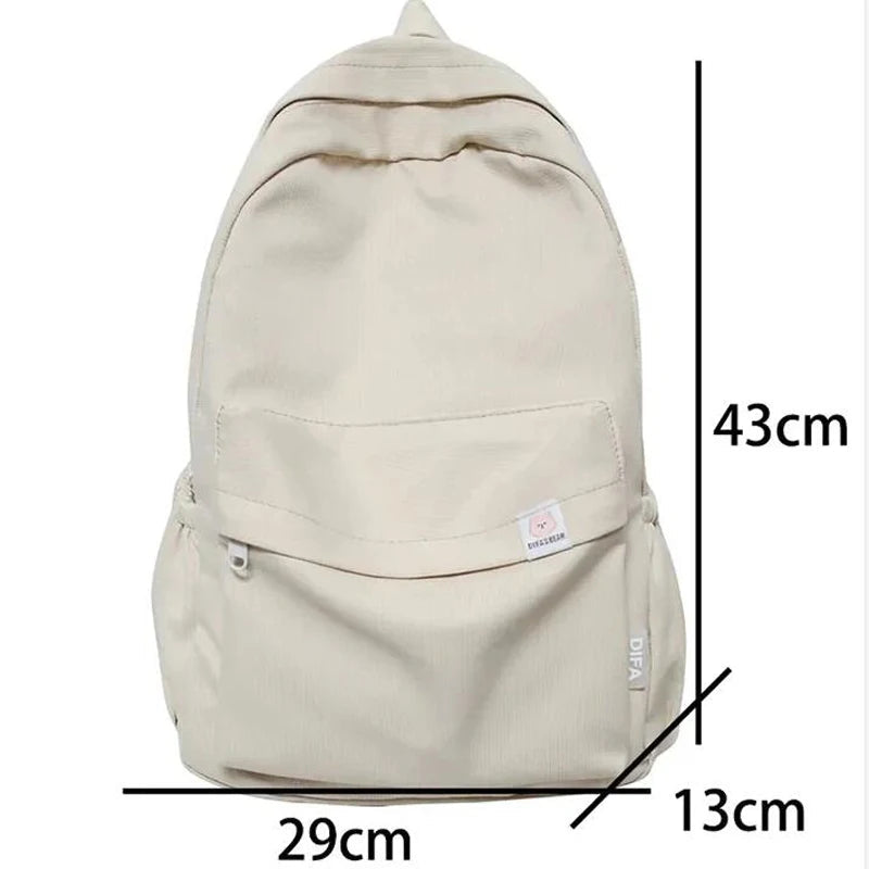 New Waterproof Nylon Women Backpack Female Travel Bag Backpacks Schoolbag for Teenage Girls Solid Color Bookbag Mochila Bookbag Don't Taxe That