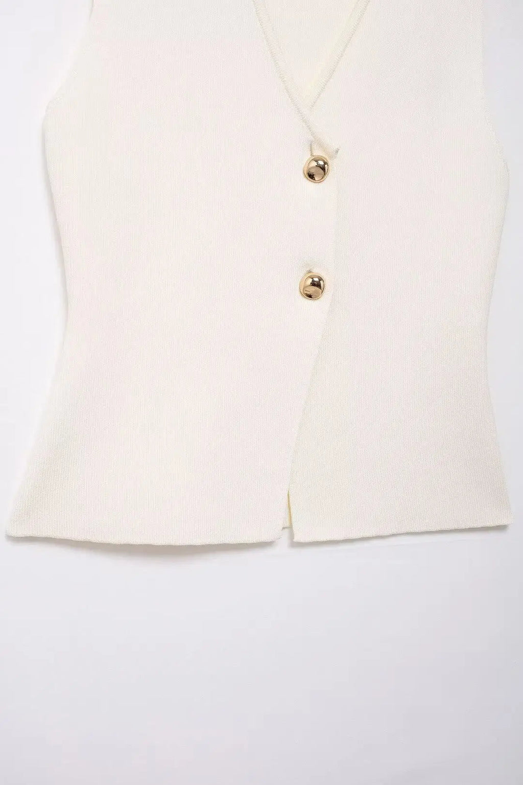 TRAFZA Women 2 Piece Set V-Neck Sleeveless Button Knitted Vest Top+Elegant Splicing High Waist Zipper Long Skirts Holiday Suits Don't Taxe That