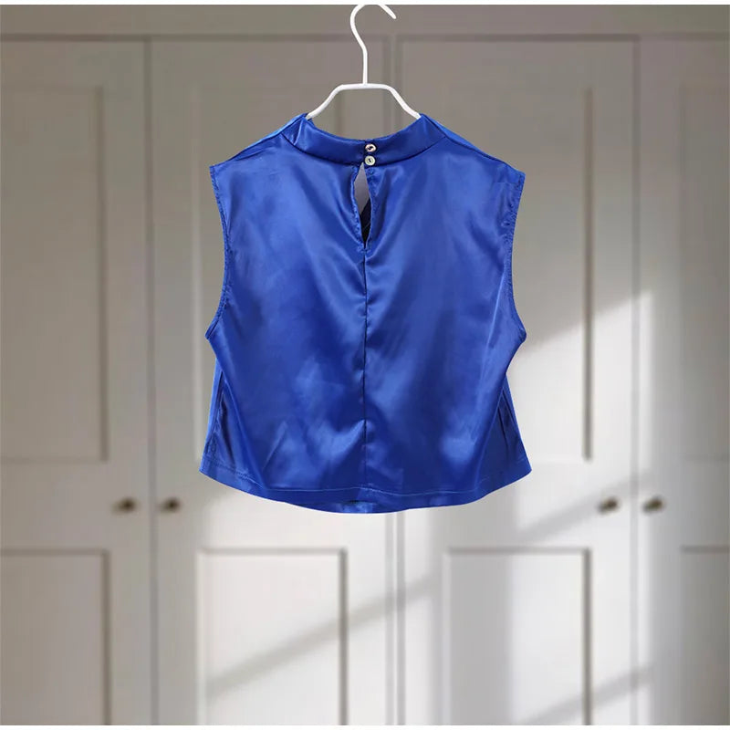 Crop Tops Long Skirt Two Piece Set Women Elegant Sleeveless Top Suit With Front Split Skirt Lady Chic Sexy Evening Party Outfits Don't Taxe That