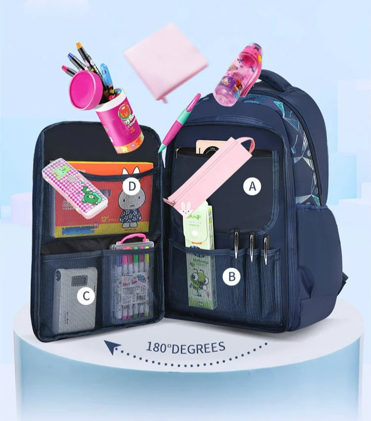 Waterproof Children School Bags for Boys Kids Backpack Primary Orthopedic School Backpacks Book Bags Schoolbag Mochila Infantil Don't Taxe That