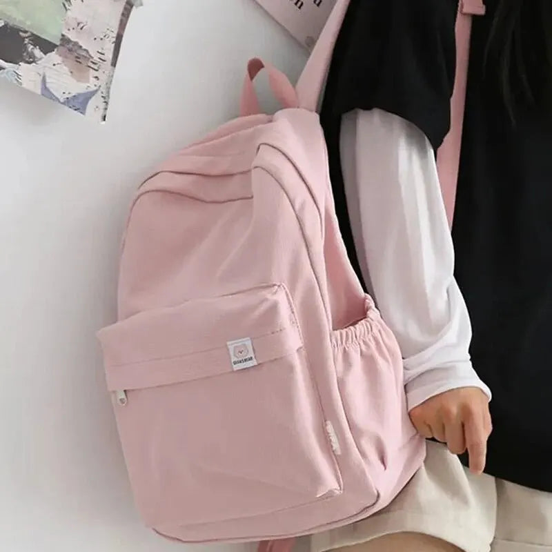 New Waterproof Nylon Women Backpack Female Travel Bag Backpacks Schoolbag for Teenage Girls Solid Color Bookbag Mochila Bookbag Don't Taxe That