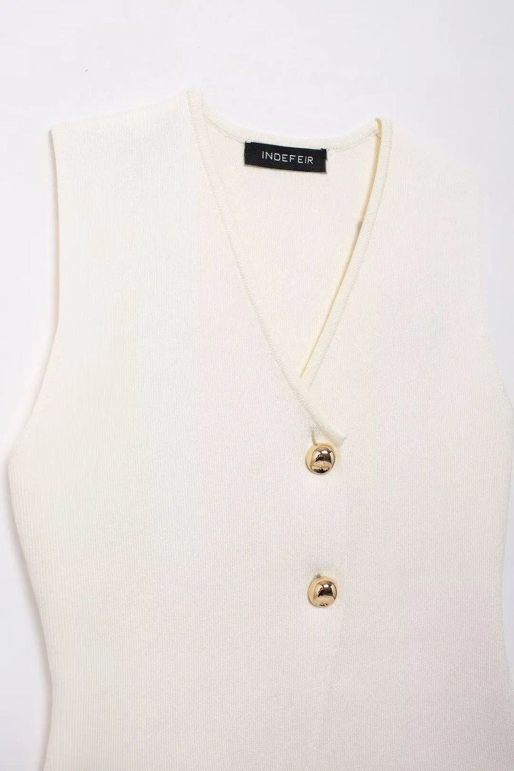 TRAFZA Women 2 Piece Set V-Neck Sleeveless Button Knitted Vest Top+Elegant Splicing High Waist Zipper Long Skirts Holiday Suits Don't Taxe That