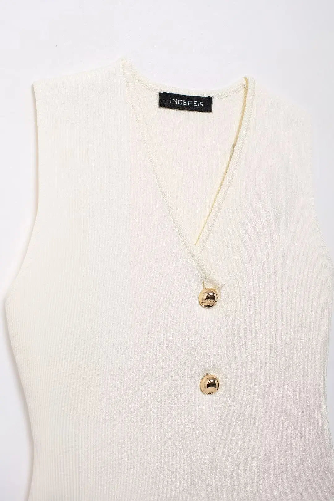 TRAFZA Women 2 Piece Set V-Neck Sleeveless Button Knitted Vest Top+Elegant Splicing High Waist Zipper Long Skirts Holiday Suits Don't Taxe That