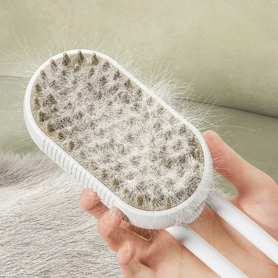 USB Rechargeable  Pet Grooming Brush with Steam Spray & Massage, Anti-Flying Hair Electric Bath Brush for Dog Cat Shedding Don't Taxe That