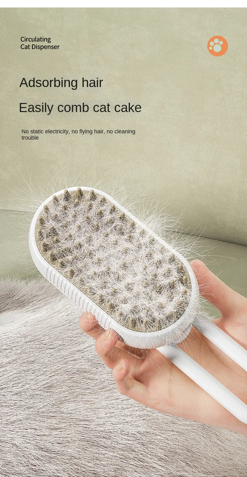 Cat Steam Brush Steamy Dog Brush 3 in 1 Electric Spray Cat Hair Brushes for Massage Pet Grooming Comb Hair Removal Combs Don't Taxe That