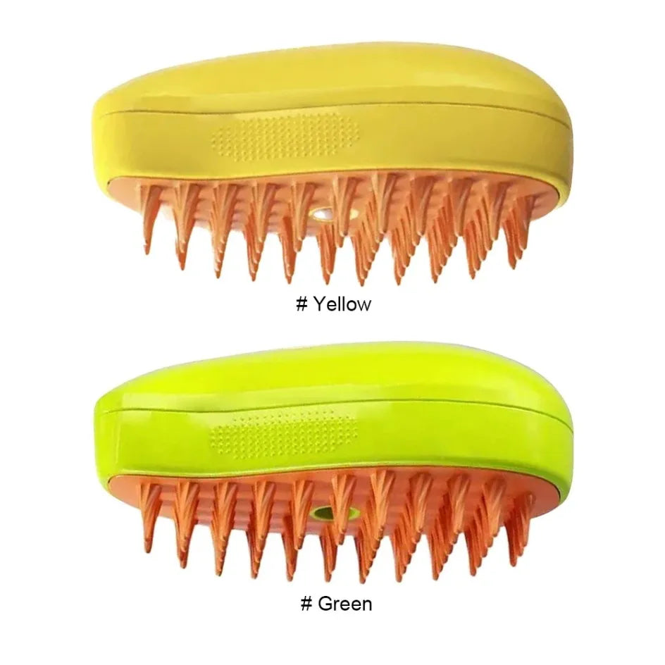 USB Rechargeable  Pet Grooming Brush with Steam Spray & Massage, Anti-Flying Hair Electric Bath Brush for Dog Cat Shedding Don't Taxe That