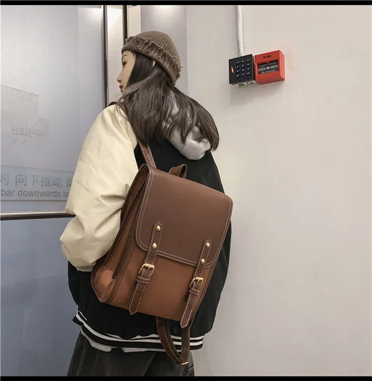 Preppy style women backpack Large Capacity Laptop Bag Casual School Backpacks for Girls patchwork Travel bags for Female totes Don't Taxe That