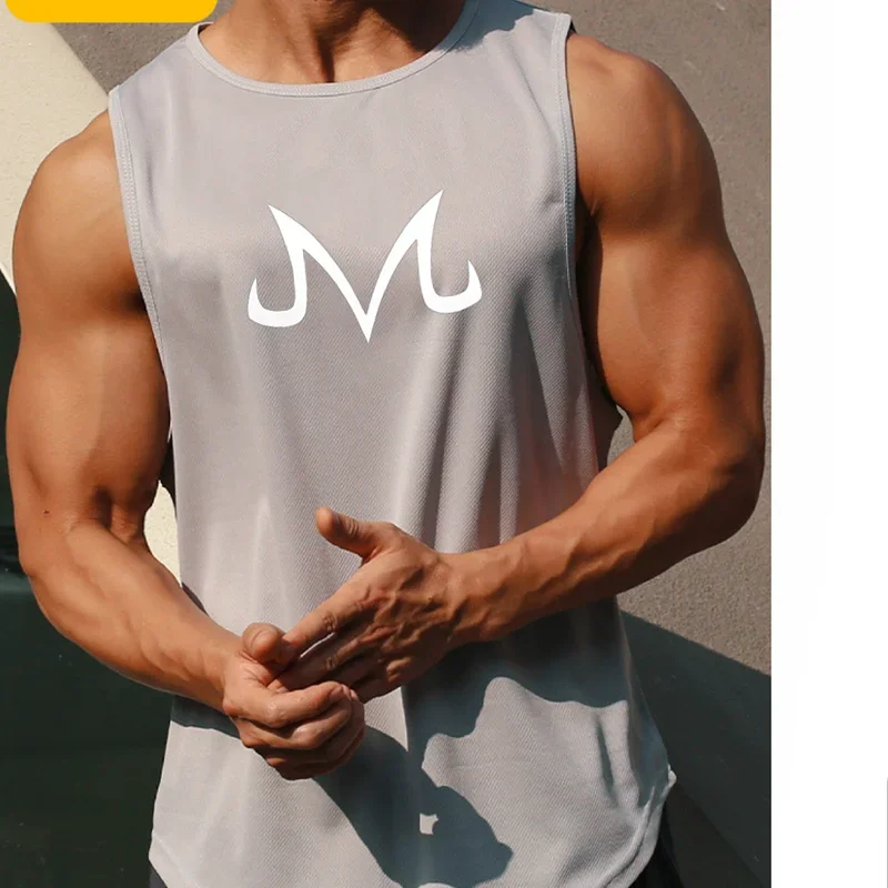 2024 Mens fitness gyms Tank top men Fitness sleeveless shirt Male mesh breathable Sports vest Undershirt Gyms Running Vest Men Don't Taxe That