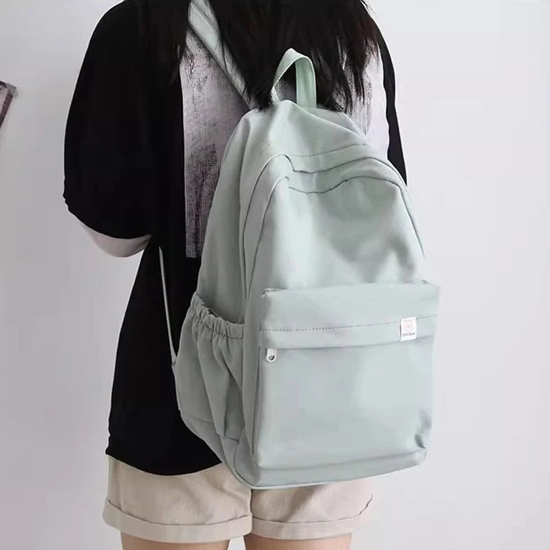 New Waterproof Nylon Women Backpack Female Travel Bag Backpacks Schoolbag for Teenage Girls Solid Color Bookbag Mochila Bookbag Don't Taxe That