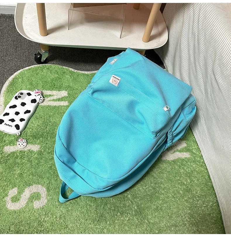 New Waterproof Nylon Women Backpack Female Travel Bag Backpacks Schoolbag for Teenage Girls Solid Color Bookbag Mochila Bookbag Don't Taxe That