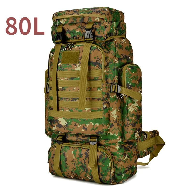 80L/100L  Mountaineering Bag Climb Bag Tactical Backpacks Large Backpack Outdoors Hiking Camping Travel Bags Don't Taxe That