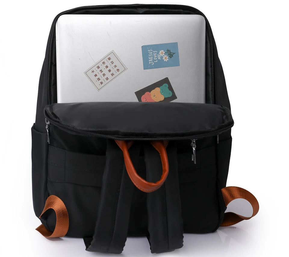 Waterproof Nylon Back Pack Women Business Laptop Backpacks Ladies Bagpack Travel Rucksack Large Capacity School Bag for Girls Don't Taxe That