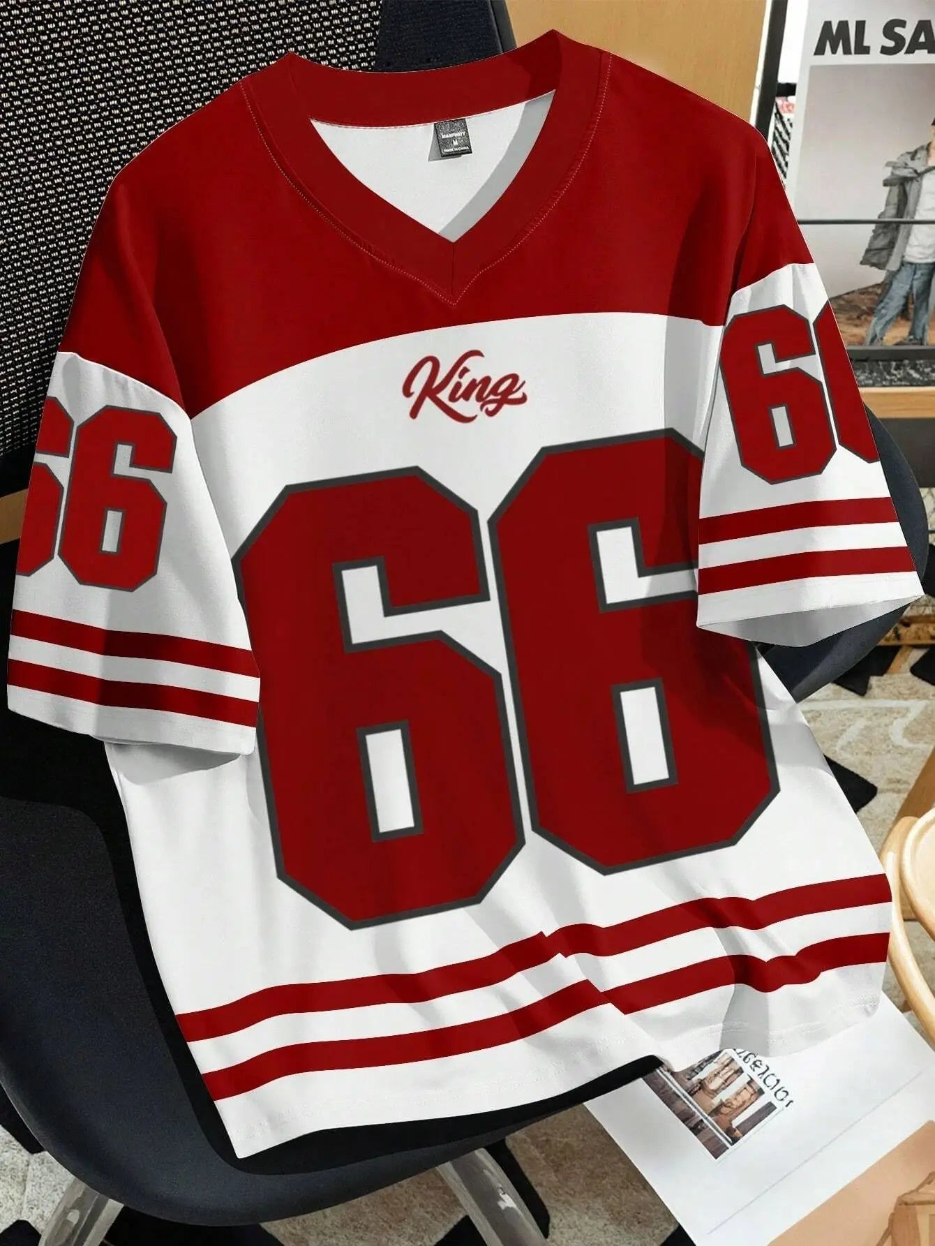 2025 summer new V-neck men's casual T-shirt Chicago letter-printed polyester pullover summer daily outdoor street wear clothes Don't Taxe That