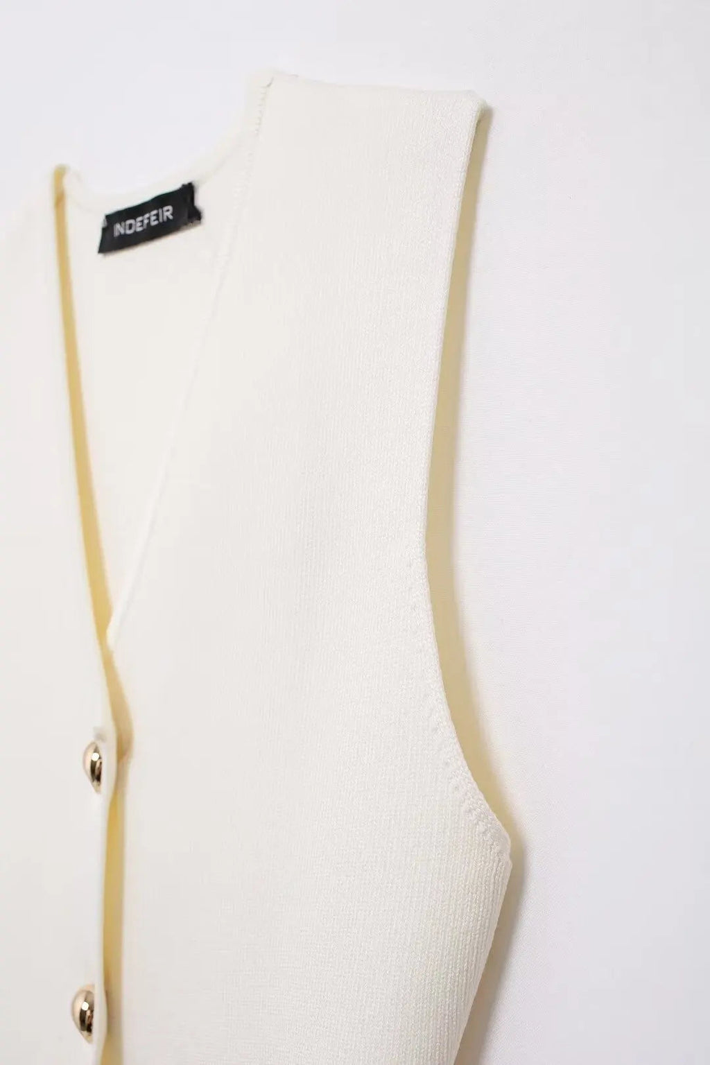 TRAFZA Women 2 Piece Set V-Neck Sleeveless Button Knitted Vest Top+Elegant Splicing High Waist Zipper Long Skirts Holiday Suits Don't Taxe That