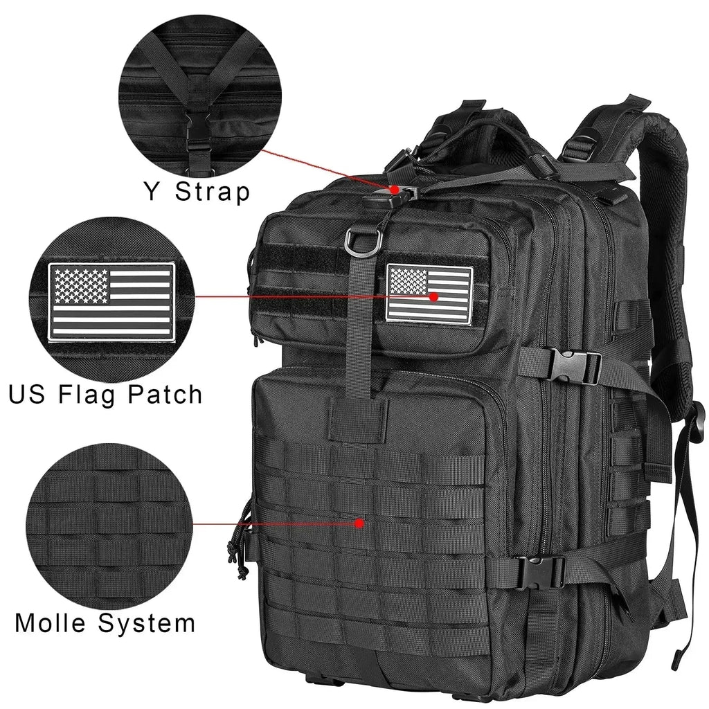 Man Tactical Backpacks HIking Traveling Bags Survival Outdoor 3P Assault Pack EDC Molle Pack For Trekking Hunting Bag Don't Taxe That