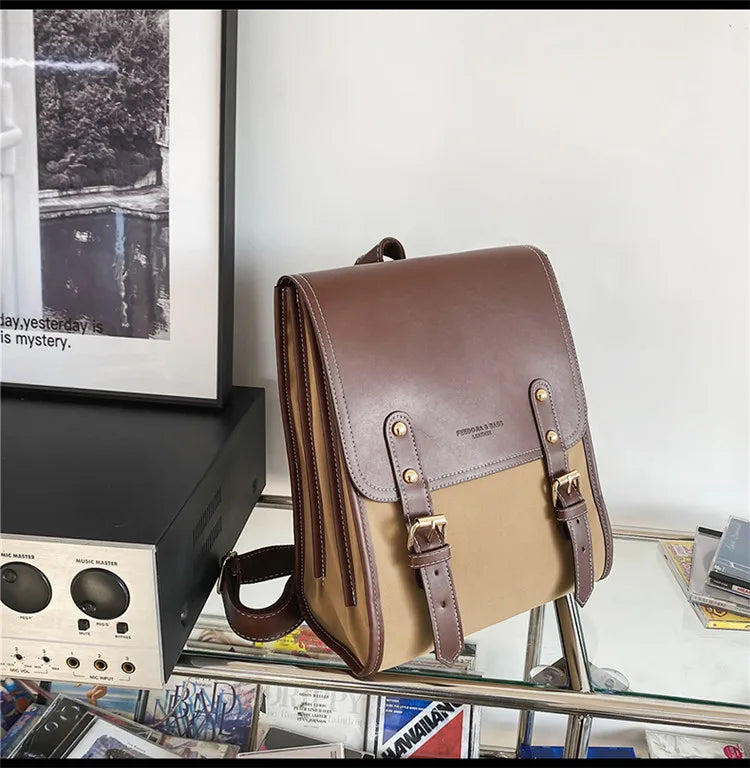 Preppy style women backpack Large Capacity Laptop Bag Casual School Backpacks for Girls patchwork Travel bags for Female totes Don't Taxe That