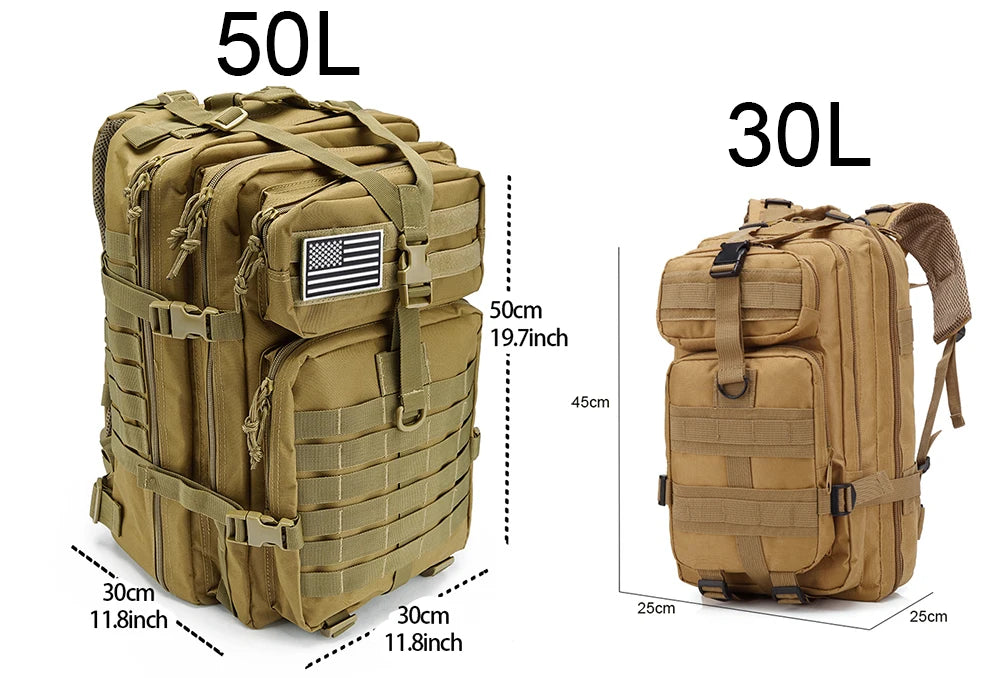 30L/50L Man Tactical Backpacks For Hunting Outdoor Traveling Bag camping equipment back pack Hiking travel backpack EDC Molle Don't Taxe That