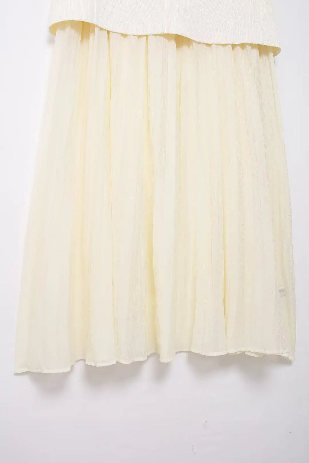 TRAFZA Women 2 Piece Set V-Neck Sleeveless Button Knitted Vest Top+Elegant Splicing High Waist Zipper Long Skirts Holiday Suits Don't Taxe That