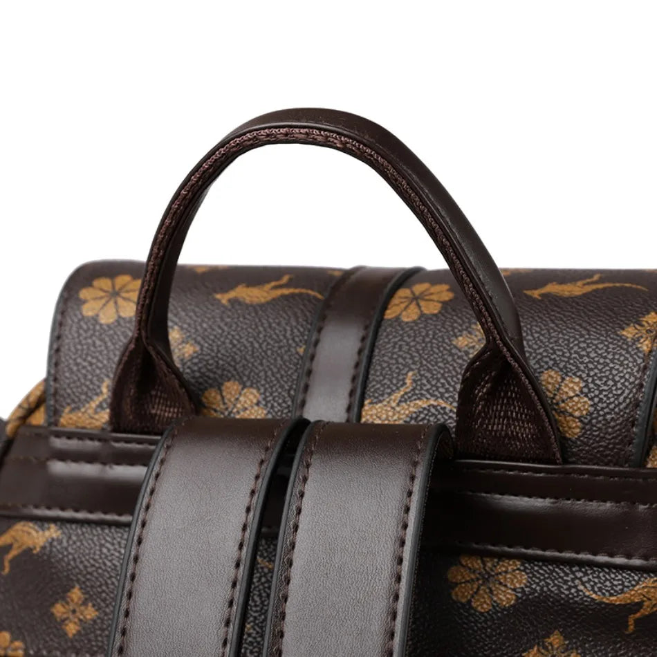 Ladies Backpack Designer High Quality Leather Women Bag Luxury Fashion Printing Tassel School Bags Large Capacity Backpacks Sac Don't Taxe That