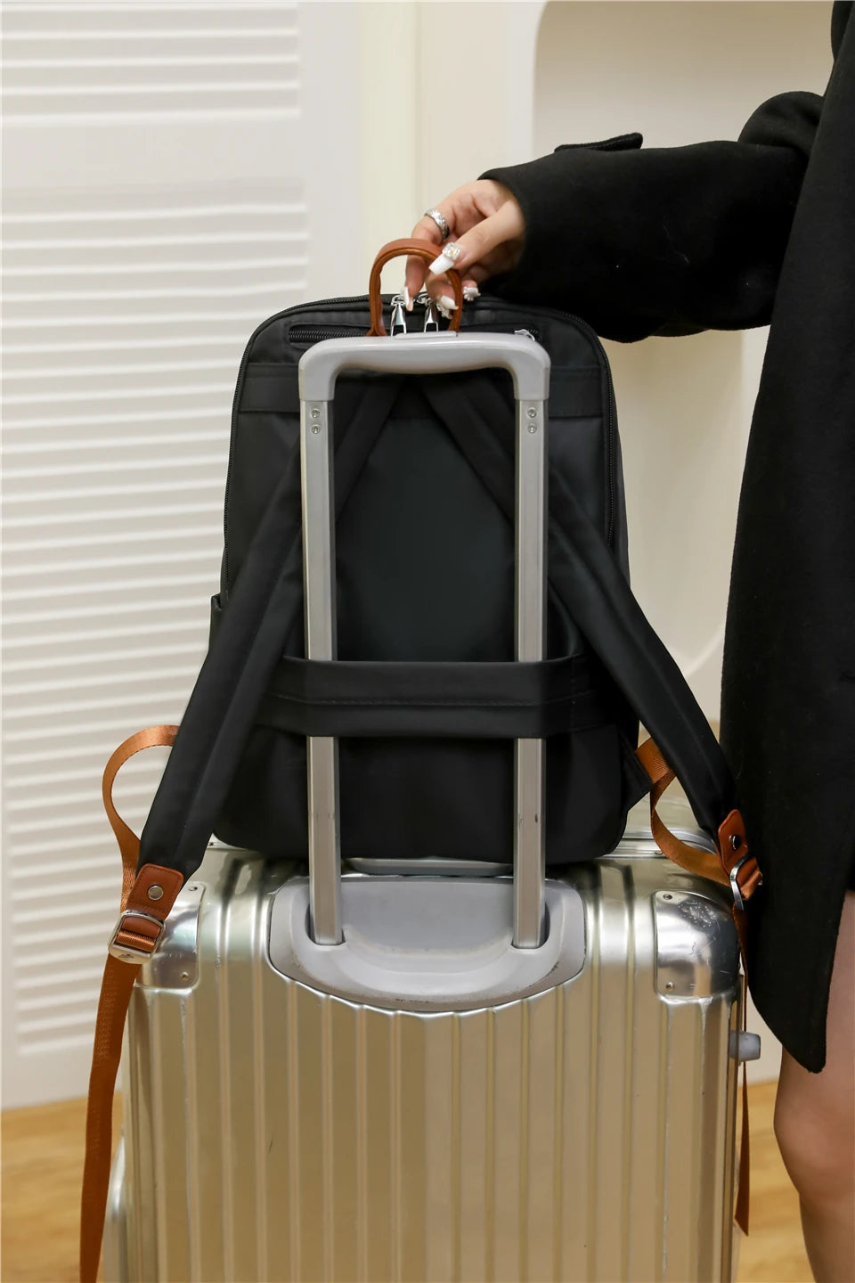 Waterproof Nylon Back Pack Women Business Laptop Backpacks Ladies Bagpack Travel Rucksack Large Capacity School Bag for Girls Don't Taxe That