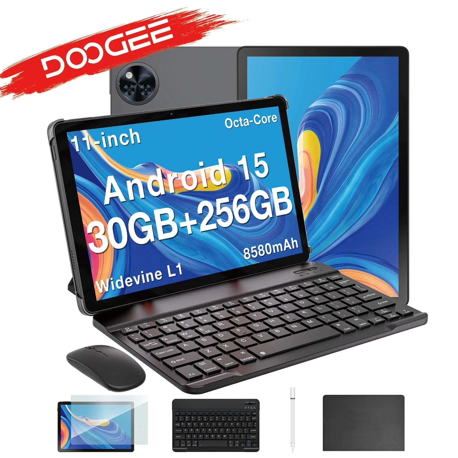 Global Version DOOGEE U11 Pro Android 15 Tablet PC 11 inch Ultra-clear 90Hz Display 30GB(6 + 24) 256GB 8580mAh Battery Tablet Don't Taxe That