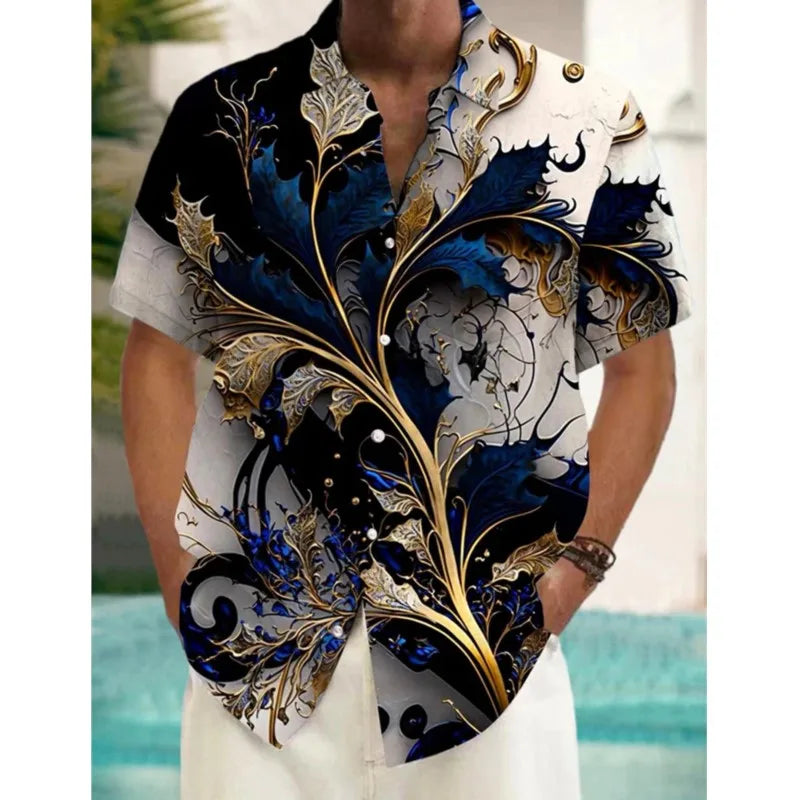 2025 Men's Fashion Short Sleeve Shirts Summer Hawaiian Beach Shirt Comfortable High Quality Fabric Camisas De Hombre Casual Don't Taxe That