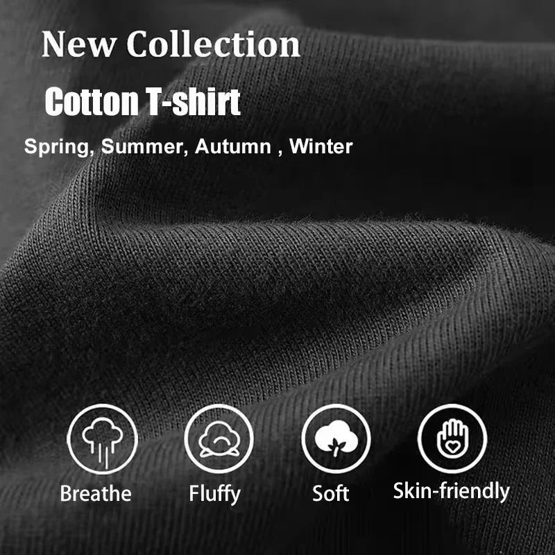Men's Streetwear Pattern T-shirt - Bold Letter Printed Loose Casual T-shirt, Vibrant Summer Short sleeved Pure Cotton T-shirt Don't Taxe That