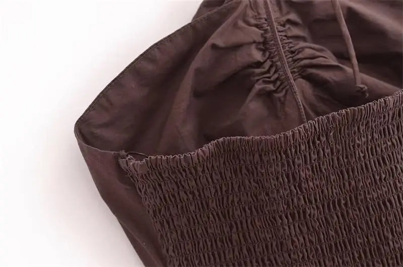 Dresses Summer Women's 2025 New Chic Tube Top Hanging Neck Holiday Dress Women's Street Fashion Party Long Dress Don't Taxe That