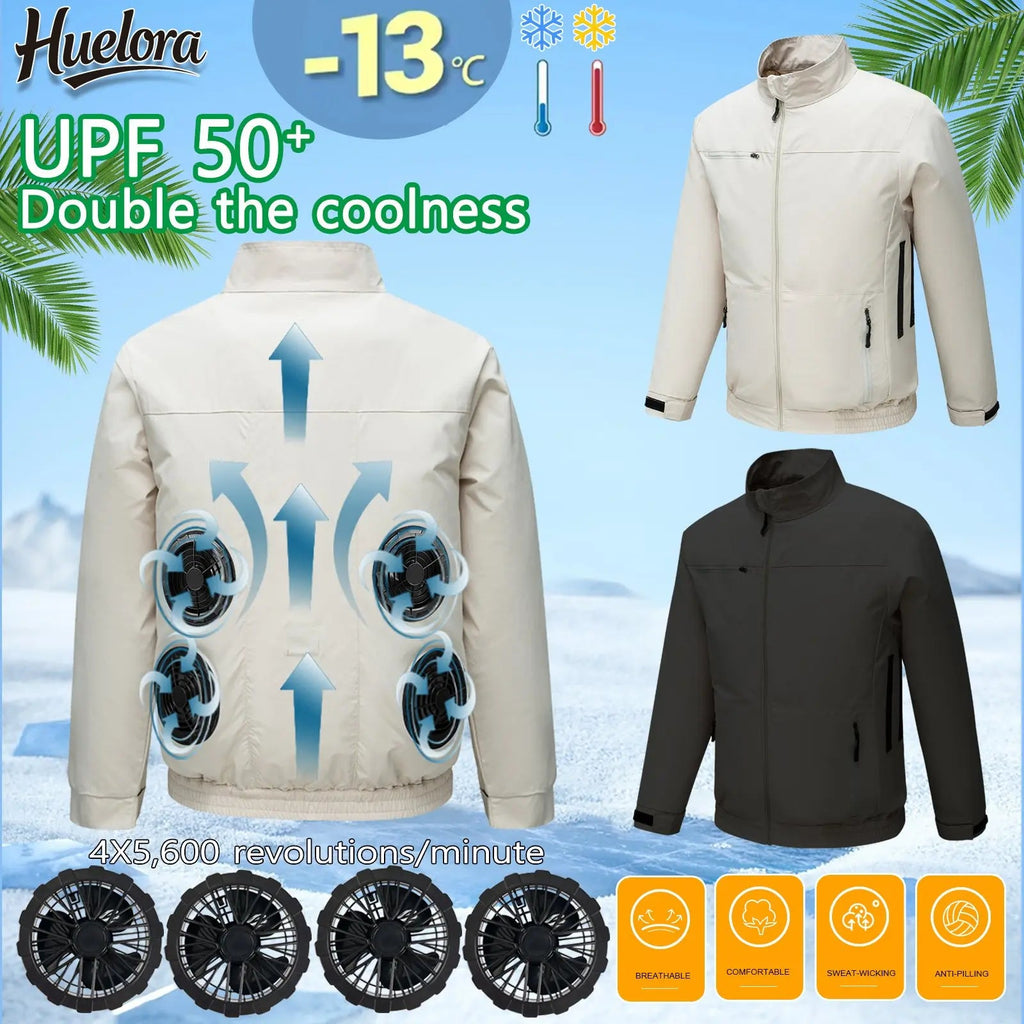 Cool Jacket Men's Hot Weather Work Fan Coat USB Refrigeration Air Conditioning Clothes Women's Body Cooling Fishing Clothes Vest Don't Taxe That