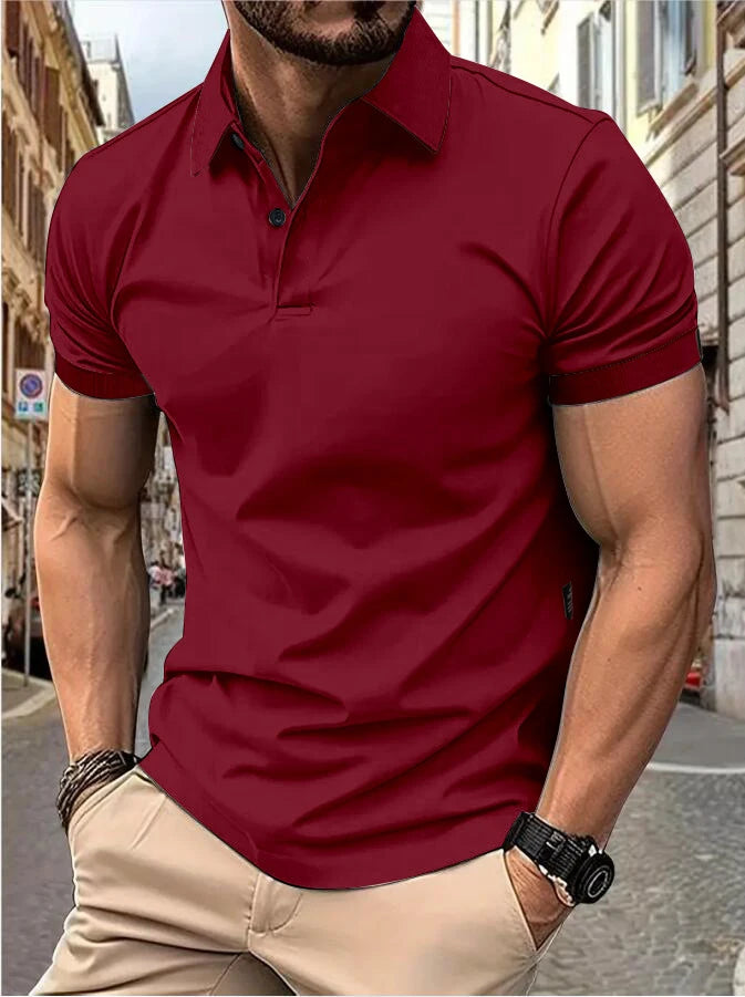 Men's short sleeve Solid color short sleeve daily casual lapel casual short sleeve button down T-shirt casual top for men Don't Taxe That