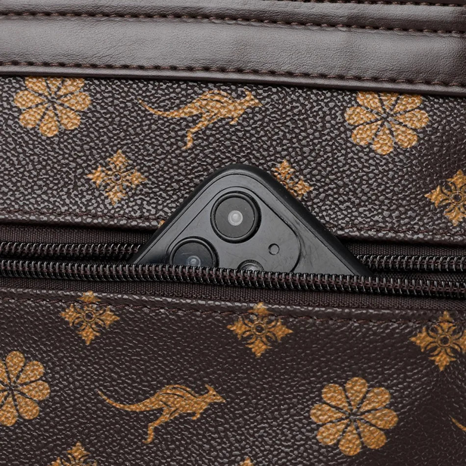 Ladies Backpack Designer High Quality Leather Women Bag Luxury Fashion Printing Tassel School Bags Large Capacity Backpacks Sac Don't Taxe That