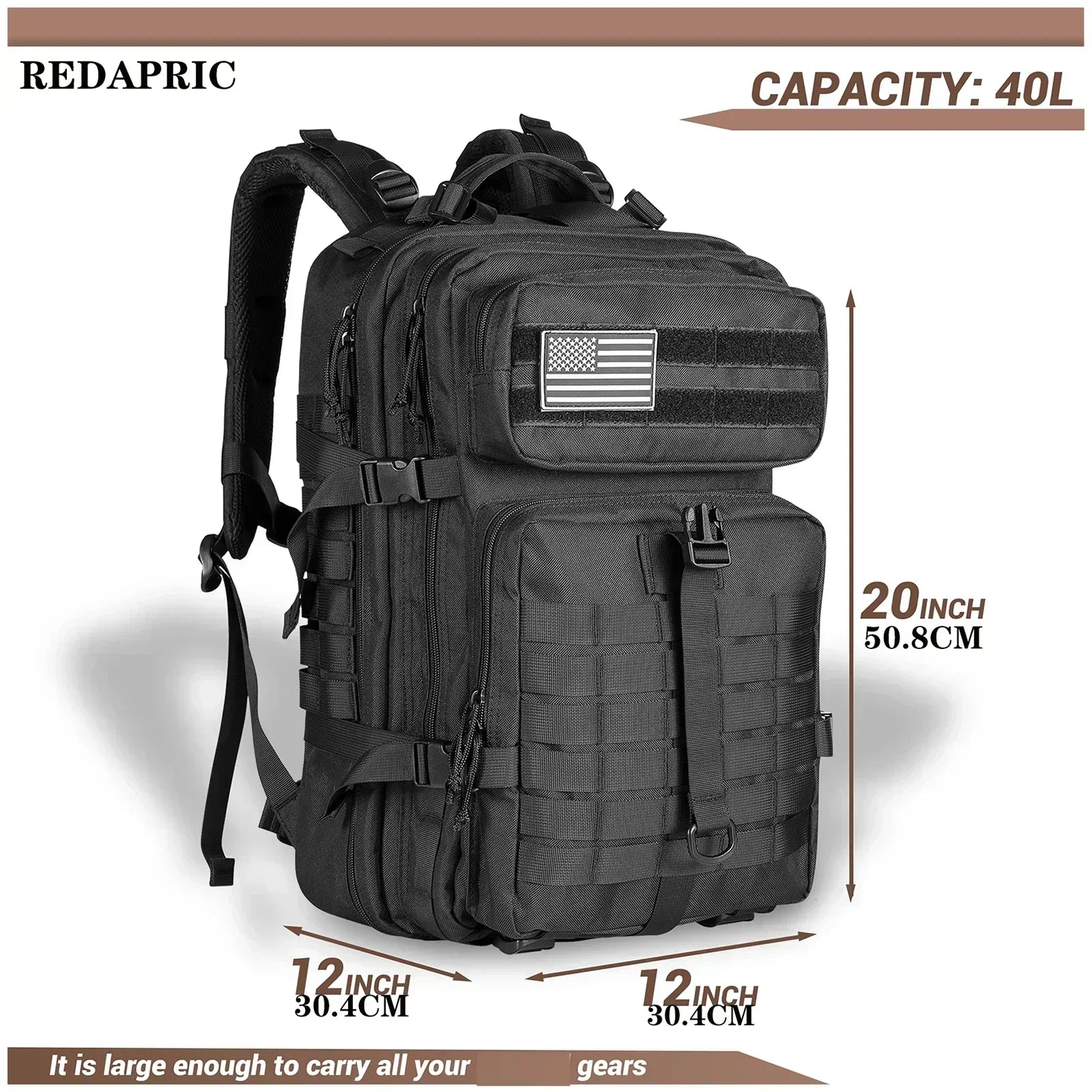 Man Tactical Backpacks HIking Traveling Bags Survival Outdoor 3P Assault Pack EDC Molle Pack For Trekking Hunting Bag Don't Taxe That
