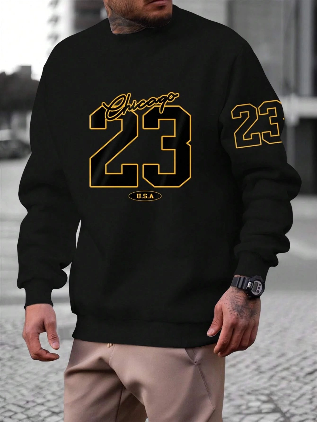 23 USA Art Letter Design Men Clothes Street Style Fleece Sweatshirts Autumn Casual Hoodies Fashionable Crewneck Pullovers Hoody Don't Taxe That