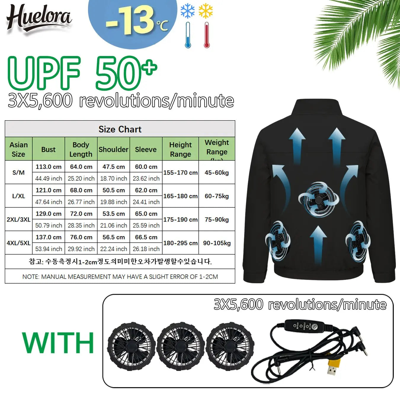 Cool Jacket Men's Hot Weather Work Fan Coat USB Refrigeration Air Conditioning Clothes Women's Body Cooling Fishing Clothes Vest Don't Taxe That