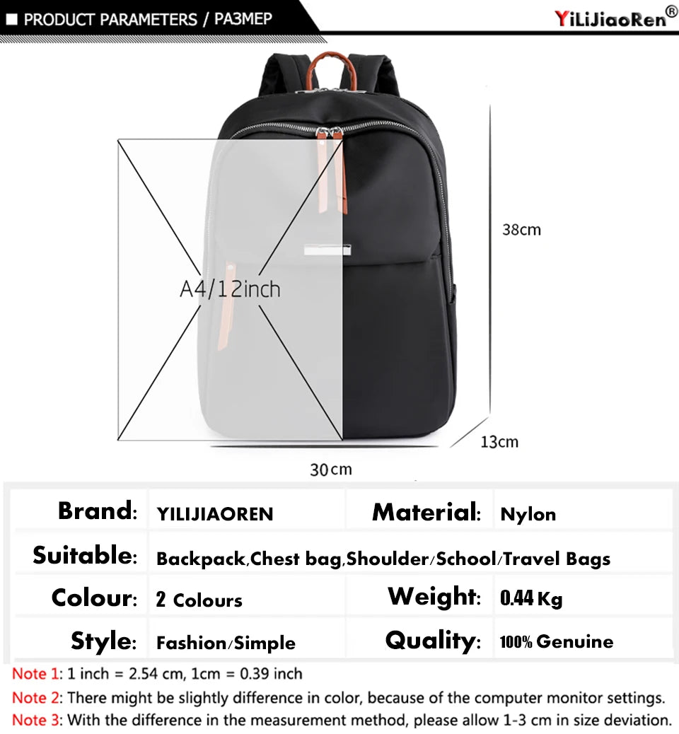 Waterproof Nylon Back Pack Women Business Laptop Backpacks Ladies Bagpack Travel Rucksack Large Capacity School Bag for Girls Don't Taxe That