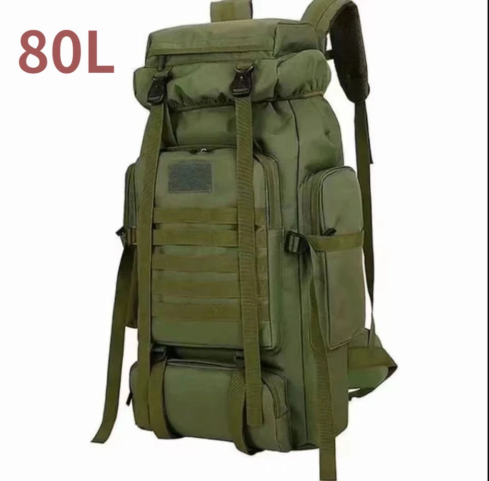 80L/100L  Mountaineering Bag Climb Bag Tactical Backpacks Large Backpack Outdoors Hiking Camping Travel Bags Don't Taxe That