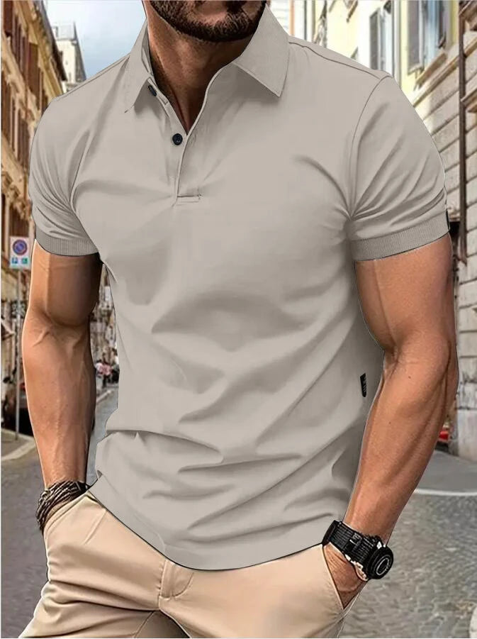 Men's short sleeve Solid color short sleeve daily casual lapel casual short sleeve button down T-shirt casual top for men Don't Taxe That