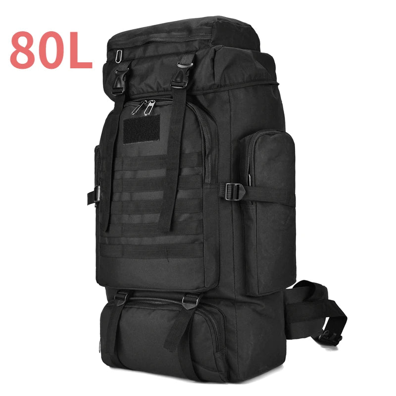 80L/100L  Mountaineering Bag Climb Bag Tactical Backpacks Large Backpack Outdoors Hiking Camping Travel Bags Don't Taxe That
