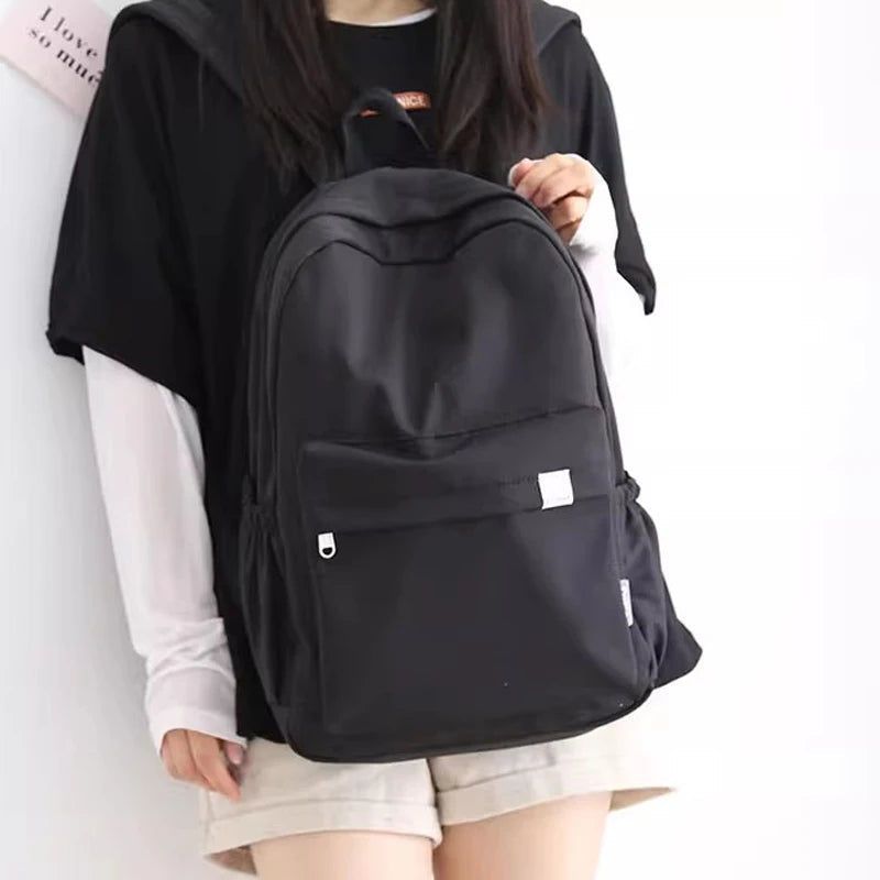 New Waterproof Nylon Women Backpack Female Travel Bag Backpacks Schoolbag for Teenage Girls Solid Color Bookbag Mochila Bookbag Don't Taxe That