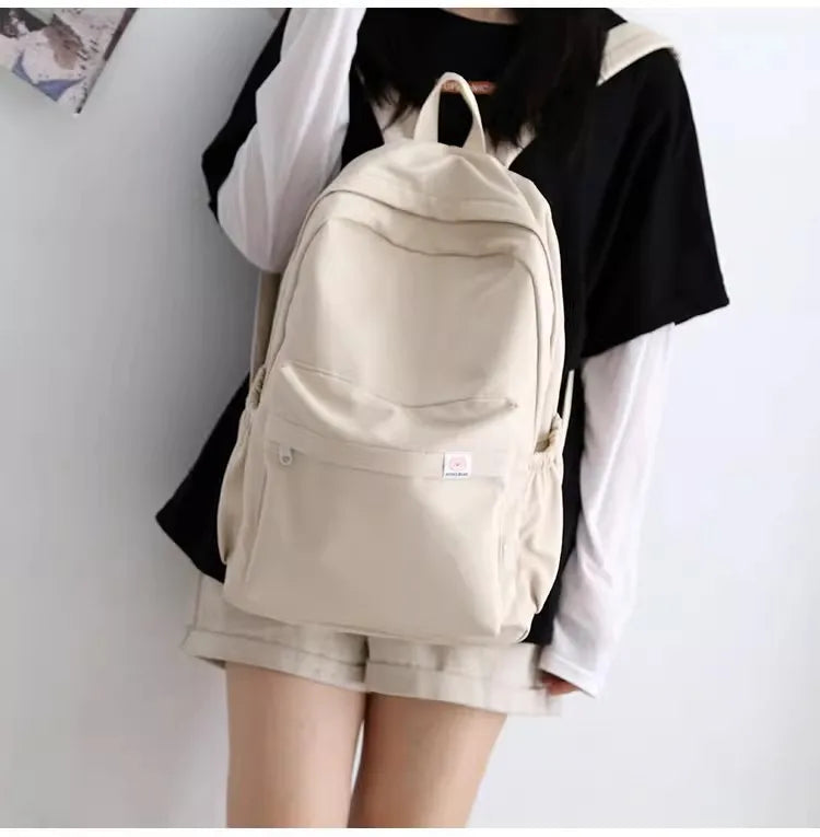 New Waterproof Nylon Women Backpack Female Travel Bag Backpacks Schoolbag for Teenage Girls Solid Color Bookbag Mochila Bookbag Don't Taxe That