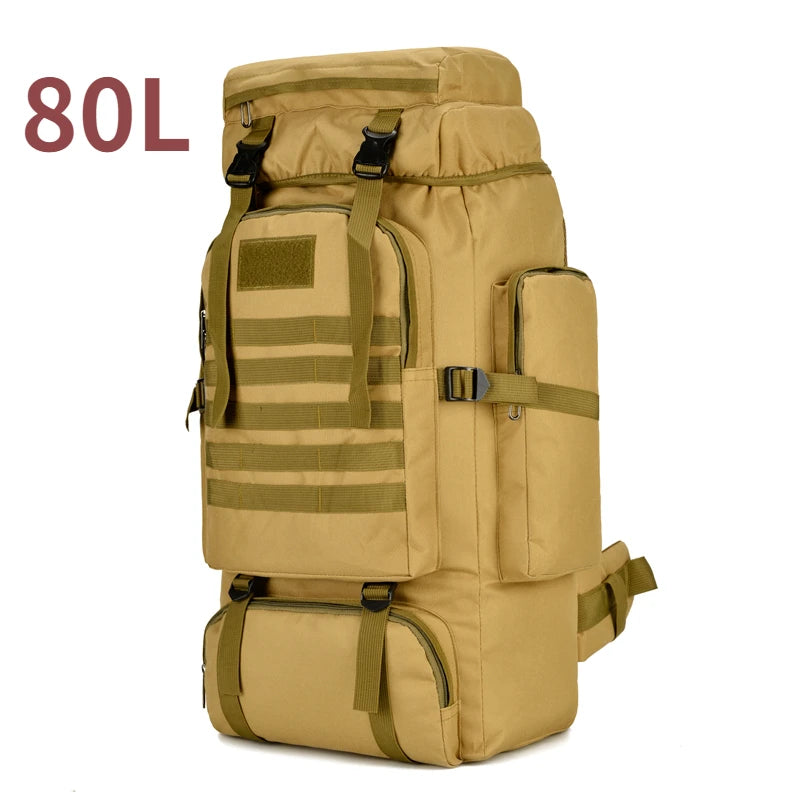 80L/100L  Mountaineering Bag Climb Bag Tactical Backpacks Large Backpack Outdoors Hiking Camping Travel Bags Don't Taxe That