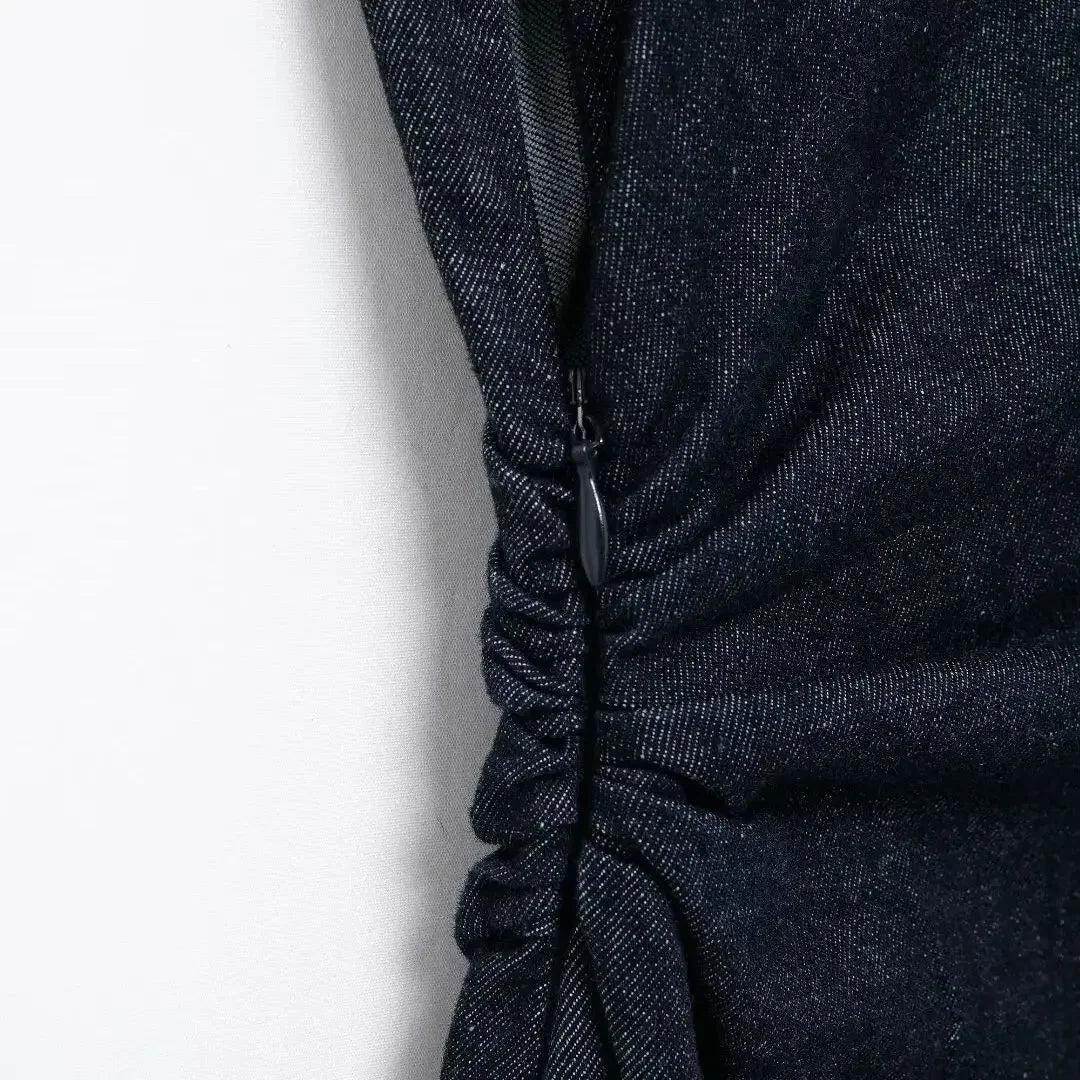 TRAFSHE Sleeveless Denim Long Dress Women Bodycon Tank Midi Dress Woman Summer Ruched Button Up Casual Dresses For Lady Don't Taxe That