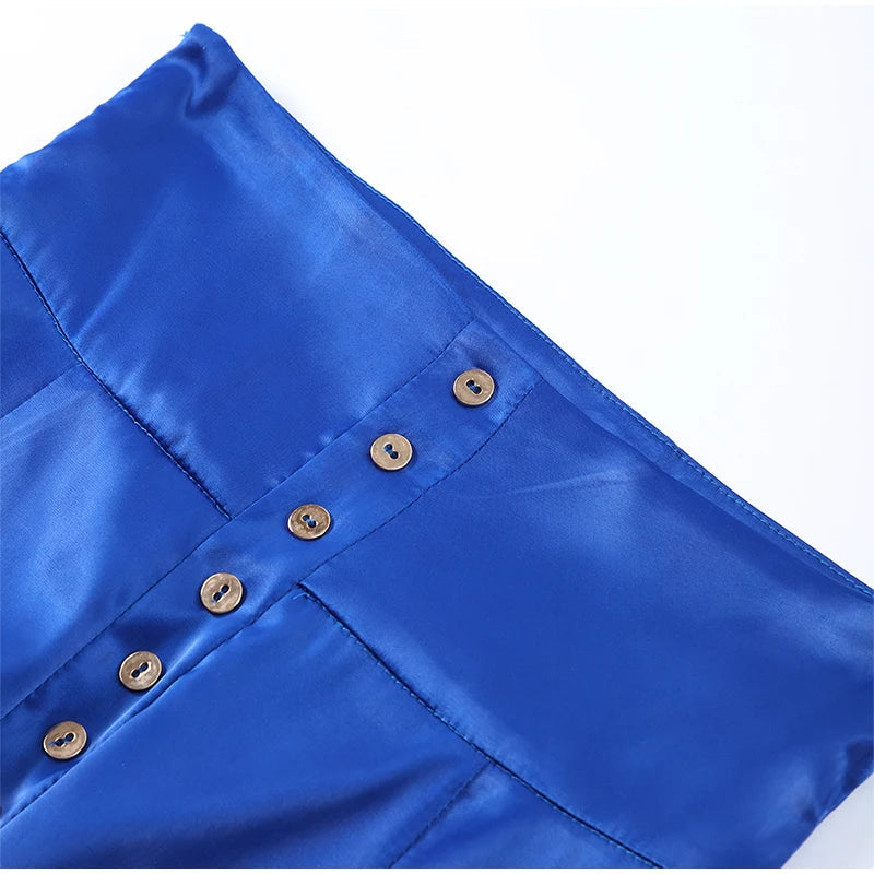 Crop Tops Long Skirt Two Piece Set Women Elegant Sleeveless Top Suit With Front Split Skirt Lady Chic Sexy Evening Party Outfits Don't Taxe That