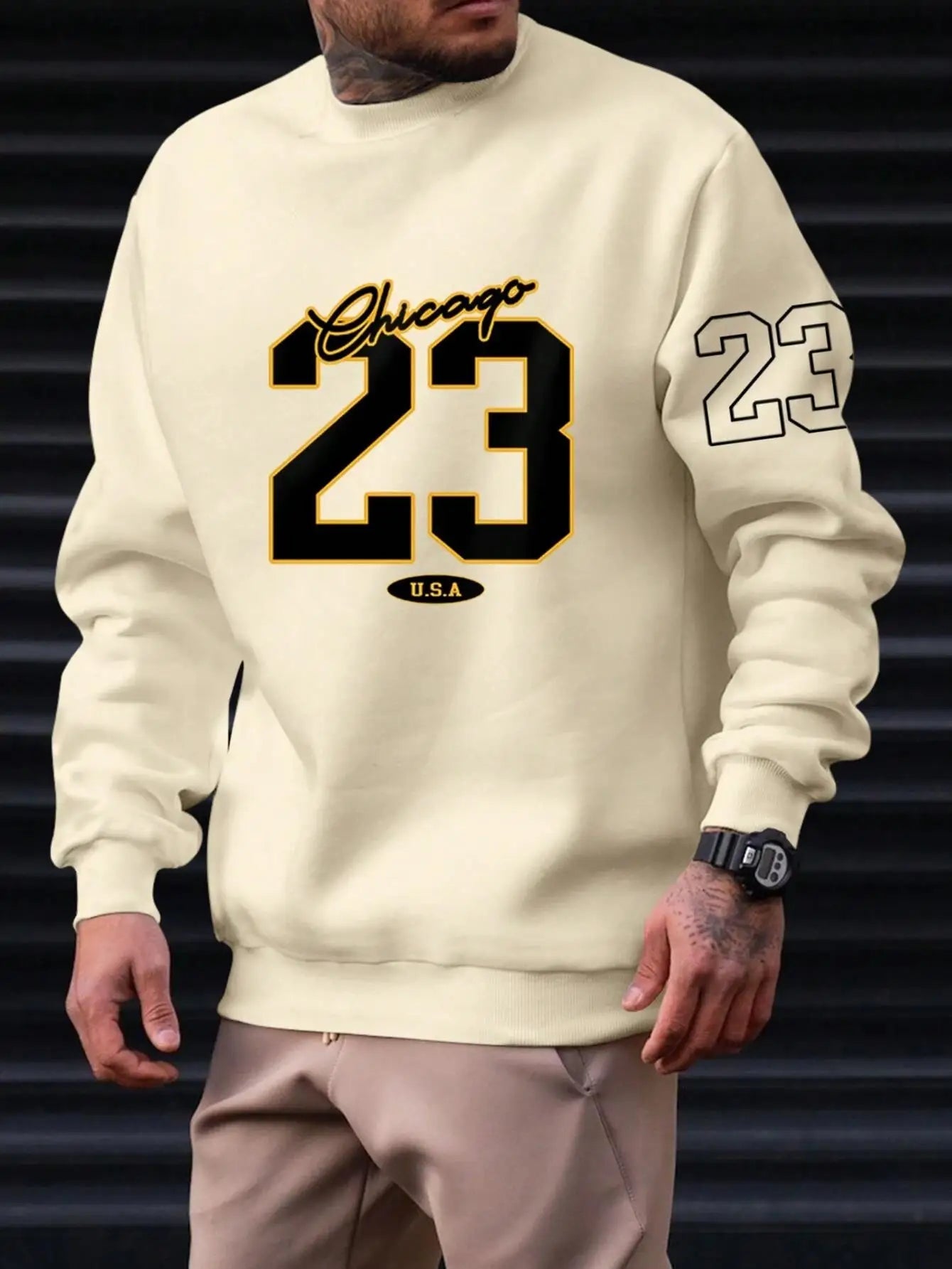 23 USA Art Letter Design Men Clothes Street Style Fleece Sweatshirts Autumn Casual Hoodies Fashionable Crewneck Pullovers Hoody Don't Taxe That