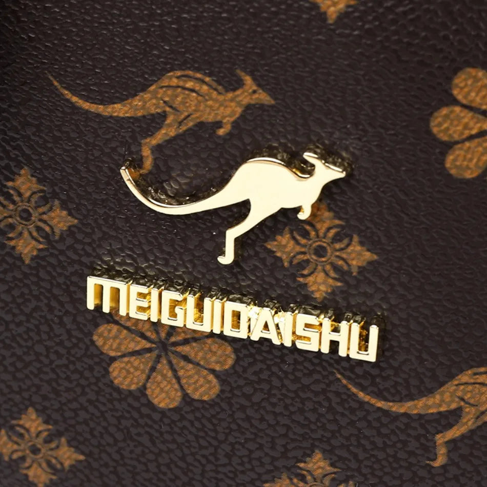 Ladies Backpack Designer High Quality Leather Women Bag Luxury Fashion Printing Tassel School Bags Large Capacity Backpacks Sac Don't Taxe That