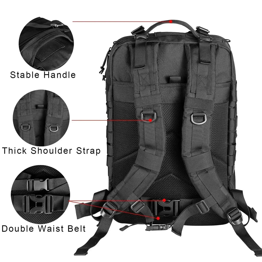 Man Tactical Backpacks HIking Traveling Bags Survival Outdoor 3P Assault Pack EDC Molle Pack For Trekking Hunting Bag Don't Taxe That