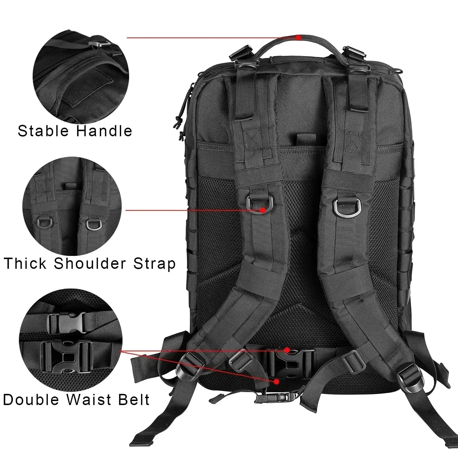 Man Tactical Backpacks HIking Traveling Bags Survival Outdoor 3P Assault Pack EDC Molle Pack For Trekking Hunting Bag Don't Taxe That
