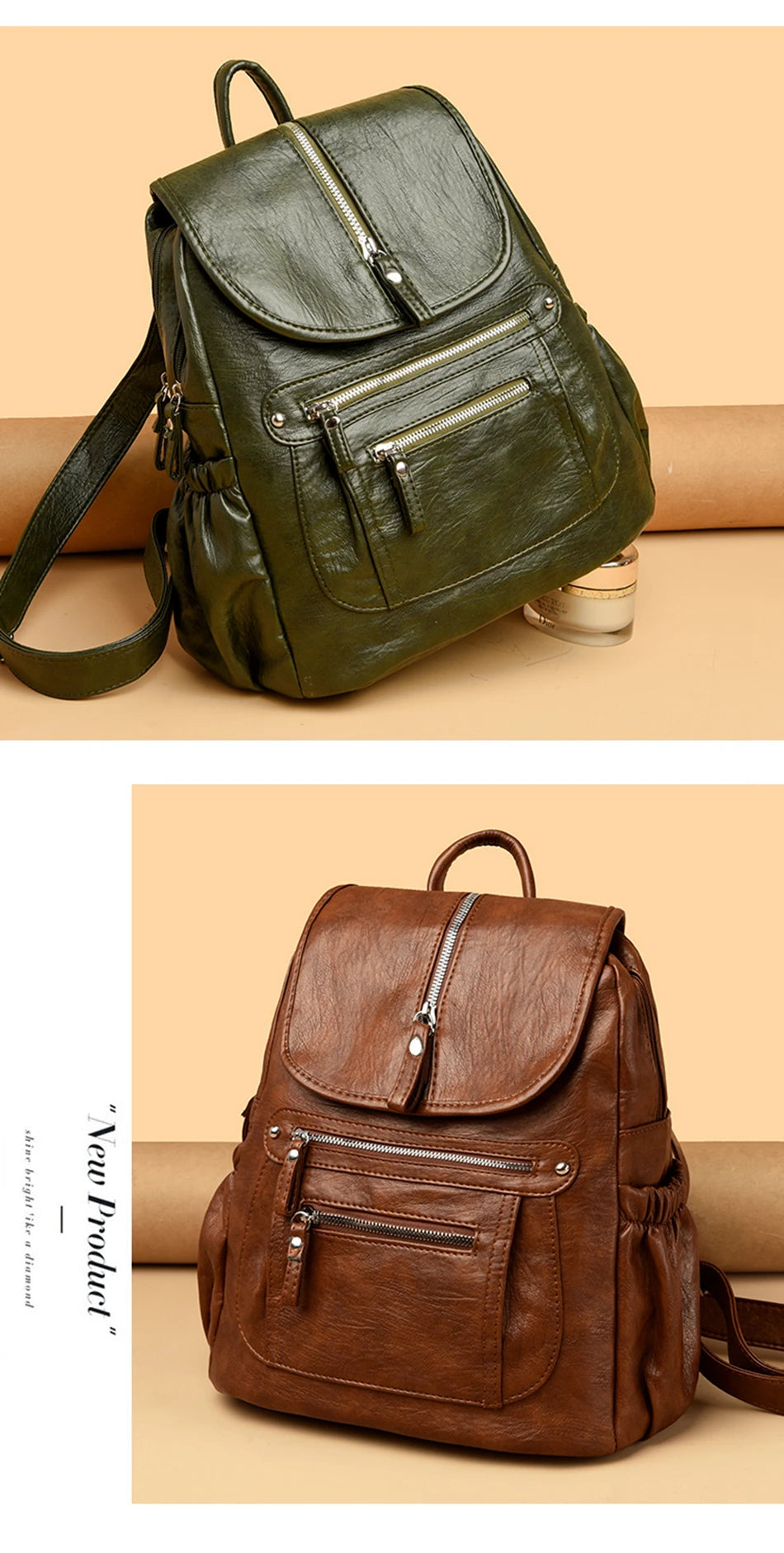 Women Soft Leather Backpacks High Capacity Female Back Pack Casual Travel Ladies Bagpack Machial Feminina for Teenager Grils Don't Taxe That