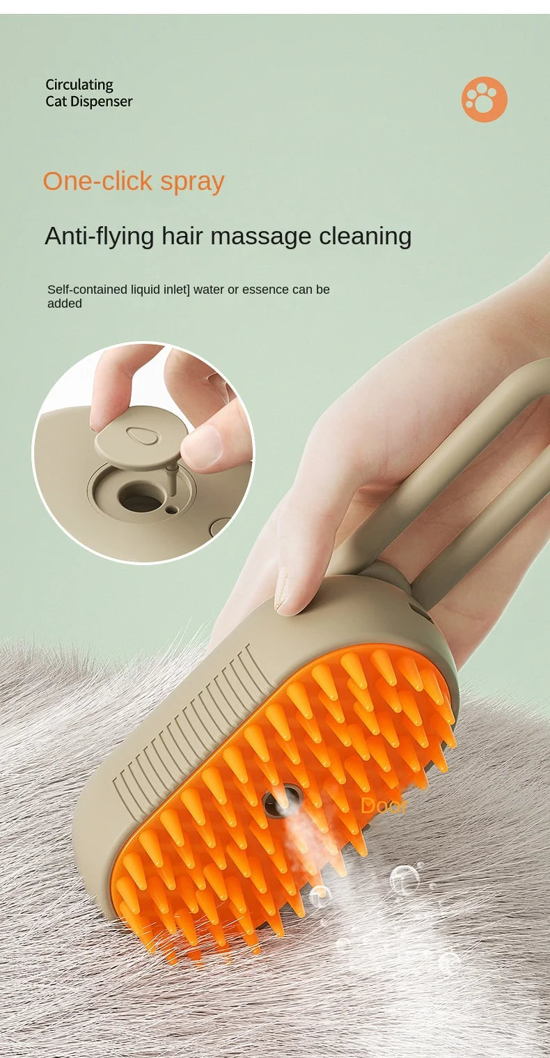 Cat Steam Brush Steamy Dog Brush 3 in 1 Electric Spray Cat Hair Brushes for Massage Pet Grooming Comb Hair Removal Combs Don't Taxe That