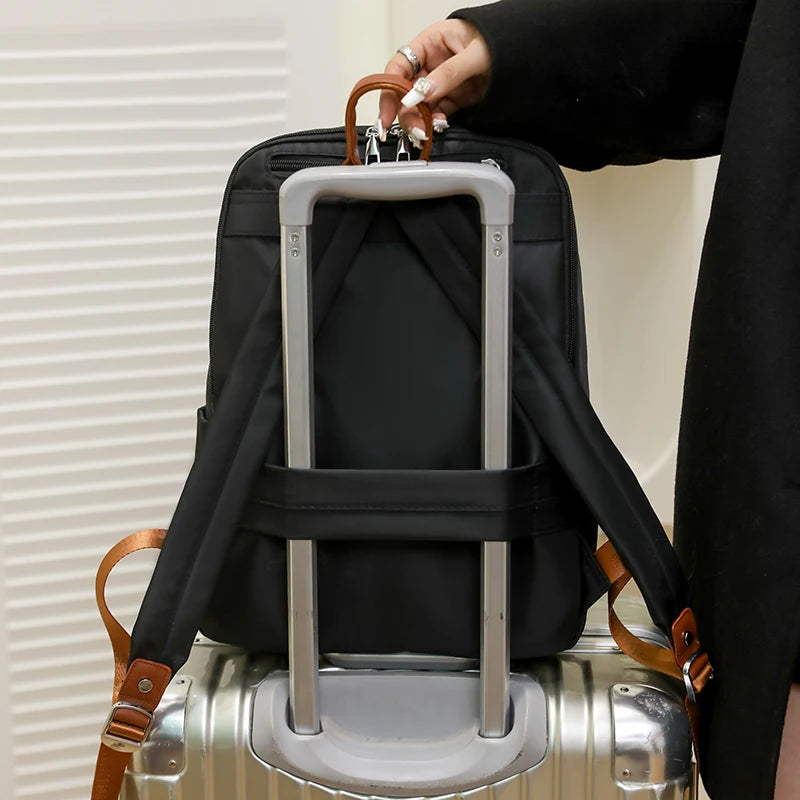 Waterproof Nylon Back Pack Women Business Laptop Backpacks Ladies Bagpack Travel Rucksack Large Capacity School Bag for Girls Don't Taxe That